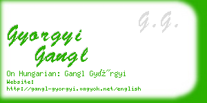 gyorgyi gangl business card